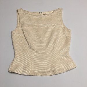 Carmen Marc Valvo Beaded Sleeveless Top Size 4